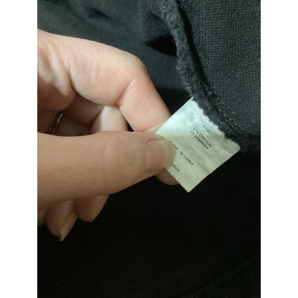 Superdown Black Cropped Denim Jacket Long Sleeve Button Pocket Women's Small - Picture 6 of 6